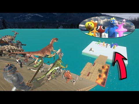 Rainbow Friends Challenge - Animal Revolt Battle Simulator