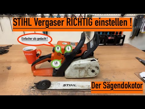 STIHL aus ebay Vergaser RICHTIG einstellen #stihl #kettensäge #sägendoktor #motorsäge #reparatur