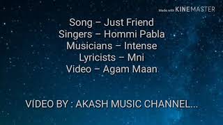 || Just friend : Hommi Pabla || Lyrics || Intense ||
