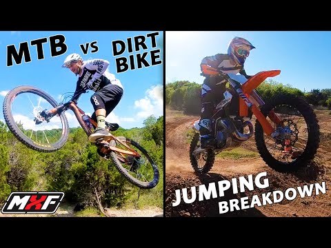 Mountain Bike vs Dirt Bike Jumping • Same Techniques or Different???