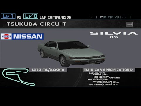 Enthusia Tsukuba Lv1 Vs Lv10- Nissan Silvia K's (S13)