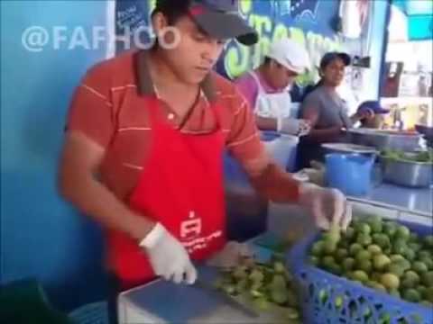 Fast Tomato Cutting Skills Using One of The World's Sharpest Knife