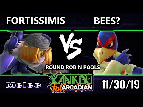 Xanadu MFA SSBM - Fortissimis (Sheik) Vs. Bees? (Falco) Smash Melee Round Robin Pools