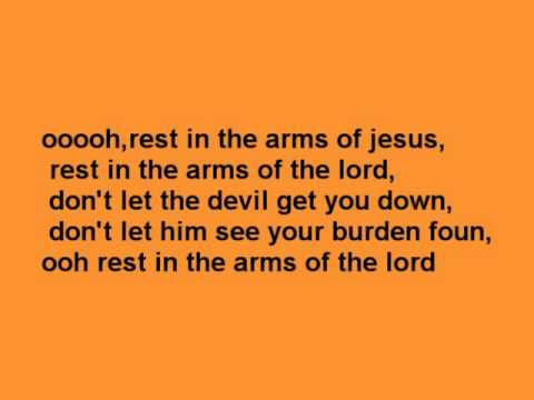 ADRIAN CUNNINGHAM rest in the arms (lyrics)