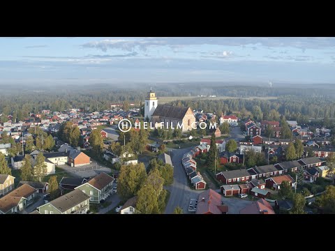 8589. Gammelstads Kyrkstad (Gammelstad Church Town) Drone Stock Footage Video