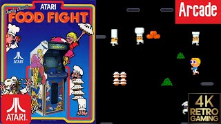 Food Fight Arcade ( Atari 1983 ) 4k Gameplay