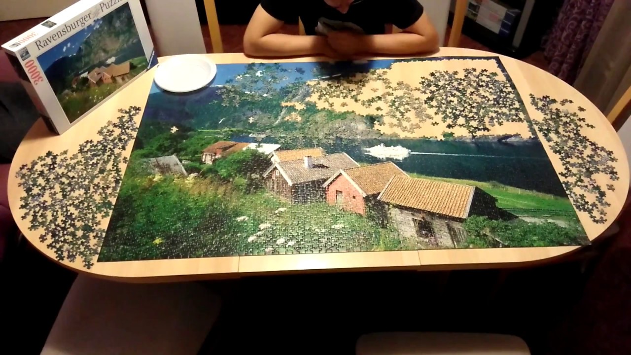 Ravensburger puzzle 3000 - Sognefjord Norwegen ( Time lapse )