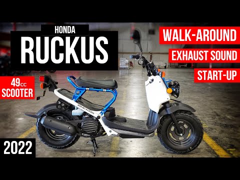 Thumbnail for 2022 Honda Ruckus 49cc Scooter Walkaround + Exhaust & Engine Sound | NPS50 | White / Metallic Blue by Honda Ruckus