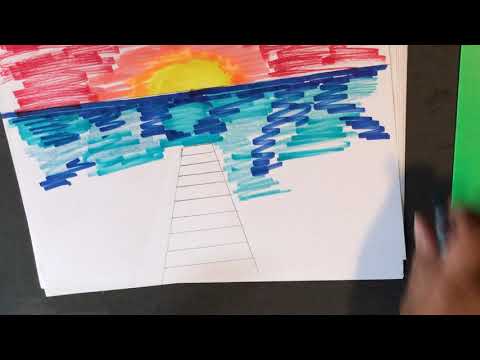 Draw a Sunset Picture