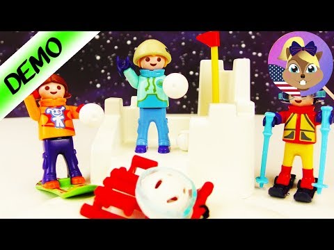 Playmobil SNOW FIGHT with iceberg demo 9283 - Snowboard, Ski for Kids - Winter set