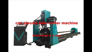 Entry level cnc plasma tube cutter machine 4 aixs for square/rectanglar tube