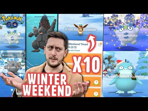 Winter Weekend Eevee Research! Epic Winter Holiday Shiny Catches & COALOSSAL Evolved! (Pokemon GO)