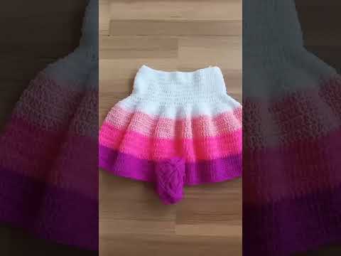 Crochet 1 Year Baby Girl Dress Pattern #trending #easycrochet #knitting #crochet #crocheting #howto