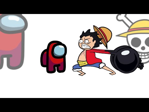 Mini Crewmate Kills 10 ONE PIECE Characters | Among Us