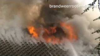 preview picture of video 'Leegsteend huis in brand Rucphensebaan Roosendaal'