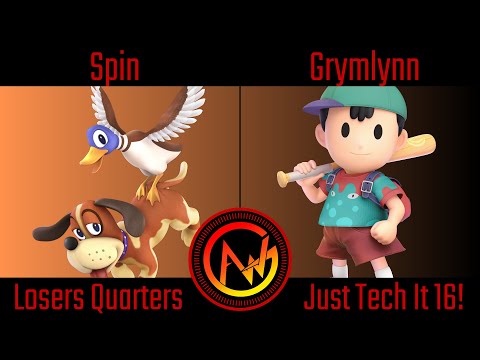 AWG Just Tech It 16 Losers Quarters - Spin (Duck Hunt) Vs Grymlynn (Ness) Smash Ultimate - SSBU