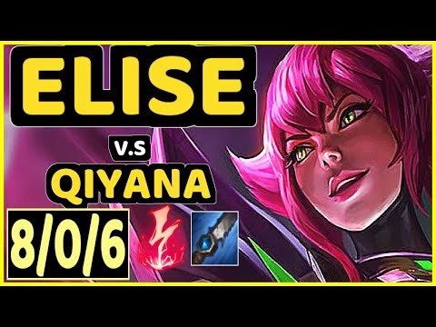 FREIRE (ELISE) vs QIYANA - 8/0/6 KDA JUNGLE GAMEPLAY - BR Ranked GRANDMASTER