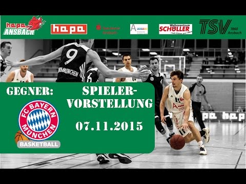 Spielervorstellung hapa Ansbach Piranhas VS FC Bayern München - Basketball II