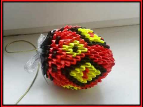 Bola de natal de origami 3d tutorial feito a papel