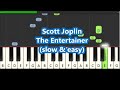 Scott Joplin - The Entertainer (Slow and Easy Piano Tutorial)