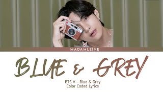 BTS Taehyung - Blue & Grey Lyrics Color Coded