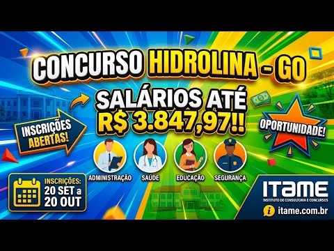 Concurso Público de Hidrolina-GO 2026