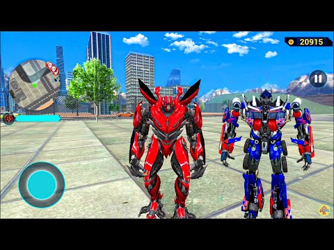 Optimus Prime & Red Mirage Multiple Transformation Jet Robot Car Game 2020 - Android Gameplay