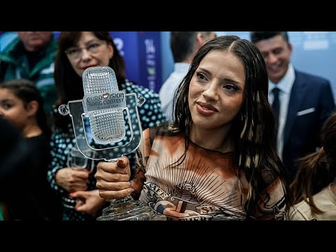 Video Thumbnail: Watch: Bulgaria welcomes home Eurovision winner Dara with trophy