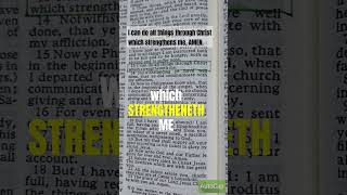 I can do all things through Christ which strengthens me#Phillipians4:13KJV#Strength#Christ