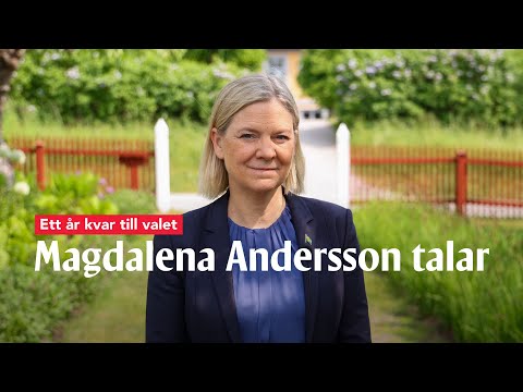LIVE: Magdalena Andersson håller tal – Ett år kvar till valet