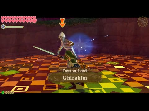 The Legend of Zelda: Skyward Sword HD - Final Demon Lord Ghirahim Boss Battle 3 (Hero Mode)