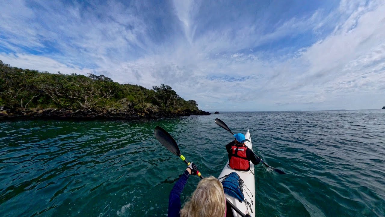 Rangitoto Island sea kayaking: from Gardiner Gap to Rangitoto Beacon
