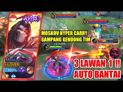 TOP GLOBAL MOSKOV HYPER CARRY, GENDONG TIM JADI MUDAH DAN LEBIH CEPAT JADINYA - MOBILE LEGENDS