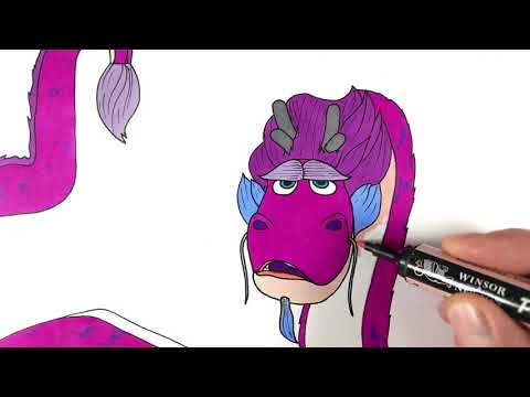 Wish Dragon Drawing and Coloring | How to draw Dragon Long (NETFLIX)