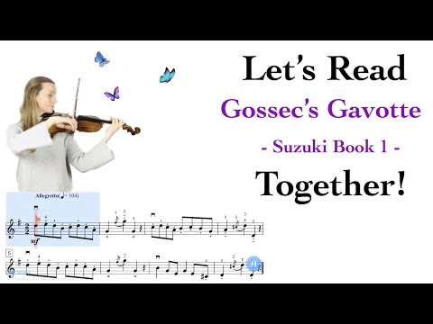 Gossec Gavotte - with synchronized sheet music - slowly!