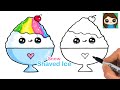 How to Draw Shaved Snow Ice Dessert 🍧 Cute Food Art