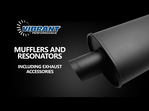Vibrant STREETPOWER Blk Oval Muffler w/Dual Offset Tip 3in Inlet ID 3in Tip OD 9.5in x 6.75in x 15in