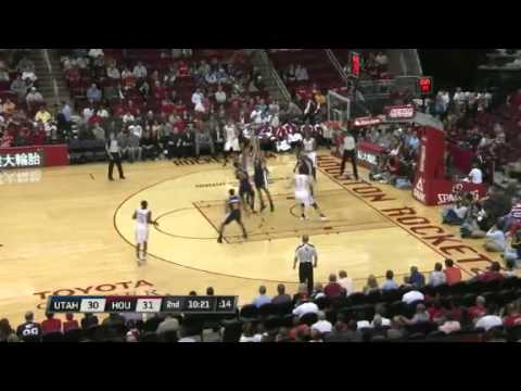 Omer Asik with the two-handed slam!  Jazz VS. Rockets 12/1/12