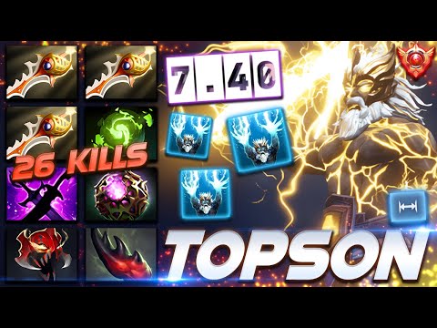 [7.40] TOPSON ZEUS - Dota 2 Pro Gameplay [Watch & Learn]