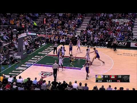 03 28 2013   Lakers vs  Bucks   Team Highlights