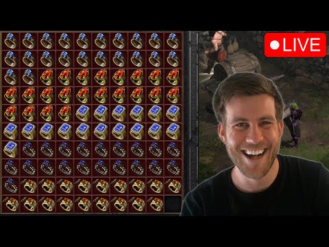 (LIVE) Identifying 100 Unique Rings then Taking on D Clone in Hardcore - Diablo 2 Resurrected