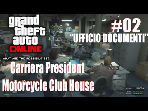 GTA ONLINE: Carriera President Motorcycle Club House - UFFICIO DOCUMENTI - GAMEPLAY PS4