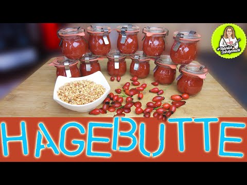 Gifts from the kitchen - cooking and preserving rosehip jam - everything is used