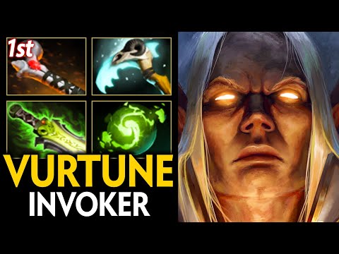 FIRST ITEM ROD OF ATOS | EPIC VURTUNE INVOKER NO ESCAPE COMBO | Dota 2 Invoker
