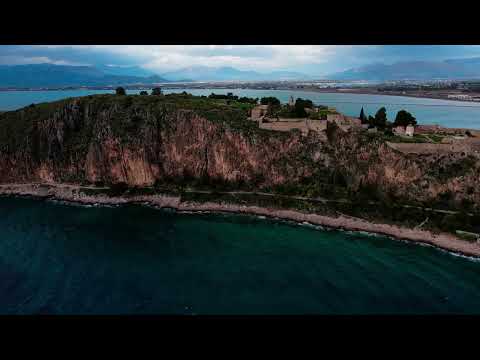 Acronauplia Fortress in Winter | Coastal Drone Flight + AI Lo-fi Beats