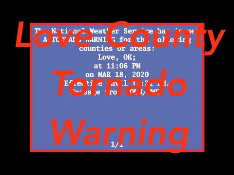 EAS Reenactment Mock: Love County Tornado Warning