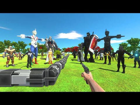 FPS Avatar Rescues Superheroes and Fights Shadow Itself - Animal Revolt Battle Simulator