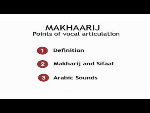 Tajweed lesson 1: Introduction to the makhaarij ( points of articulation)