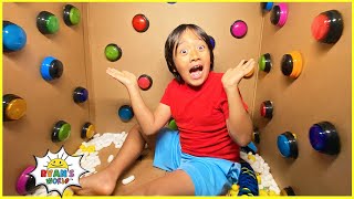 100 Buttons Challenge but only 1 let you escape...and more 1hr kids video!