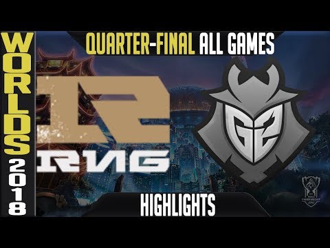 RNG vs G2 Highlights ALL GAMES | Worlds 2018 Quarter-Final | Royal Never Give Up vs G2 Esports